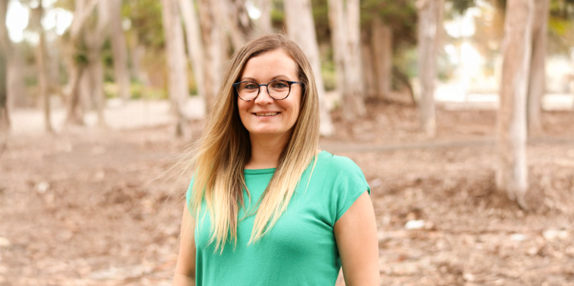 A color photo of Jelena Bradic standing outside.