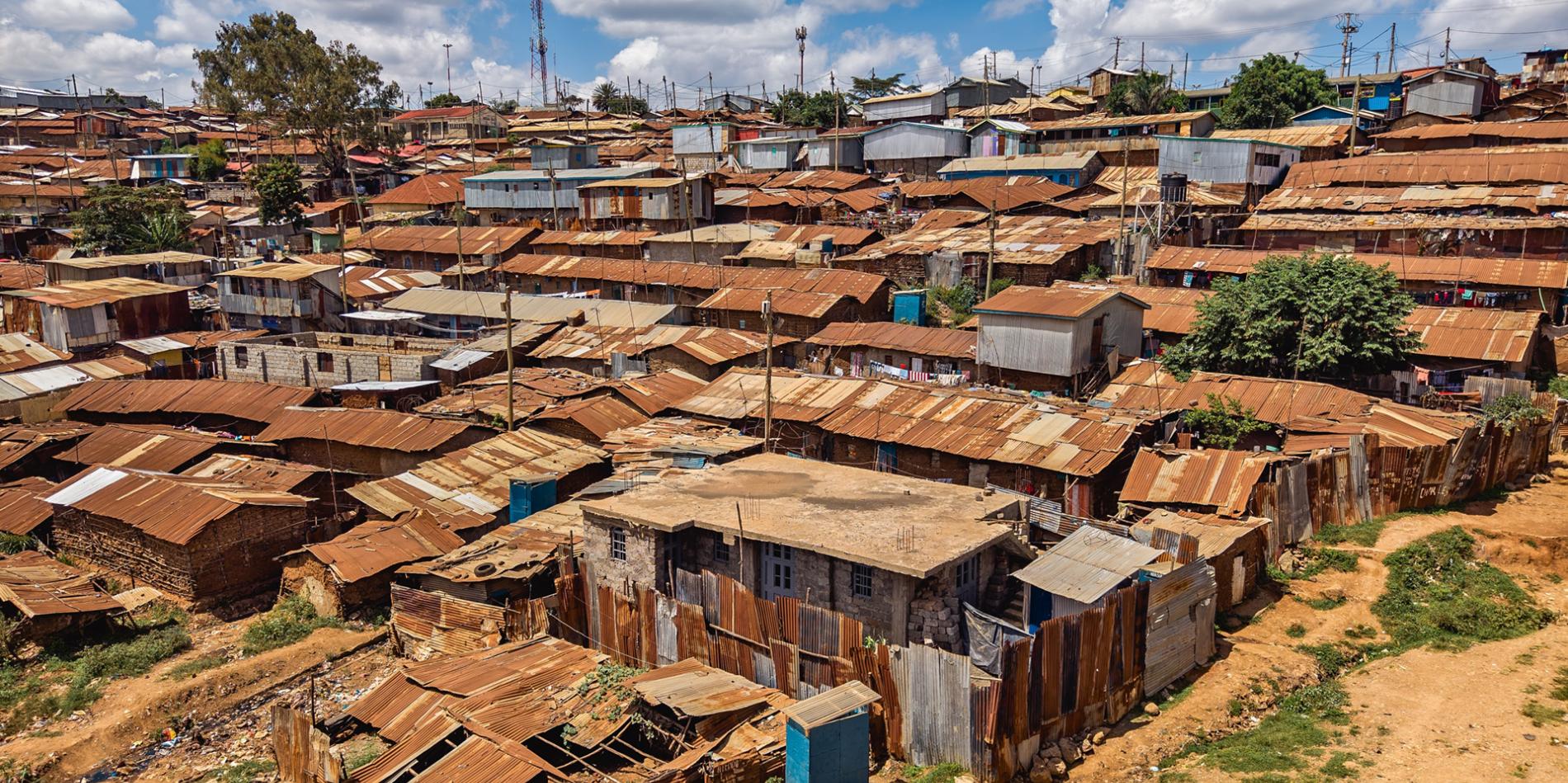 Huts in a small village