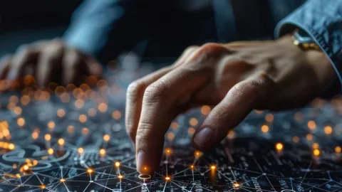 Two hands type on wired lights