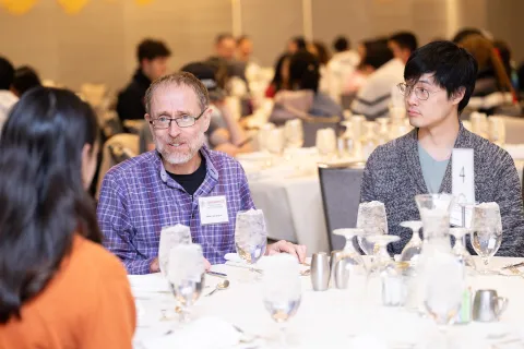 Students and Cornell Bowers CIS faculty connect at Dinner with the Deans