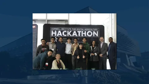 Freshmen win top prize at digital ag hackathon