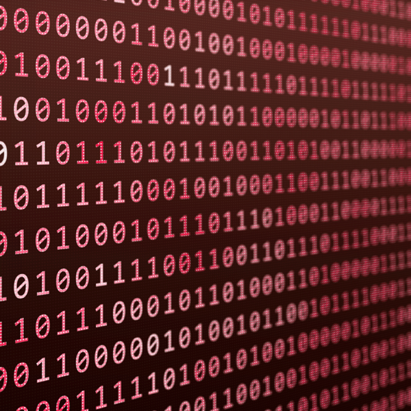 red, orange and purple shadows reflect on programming sequences