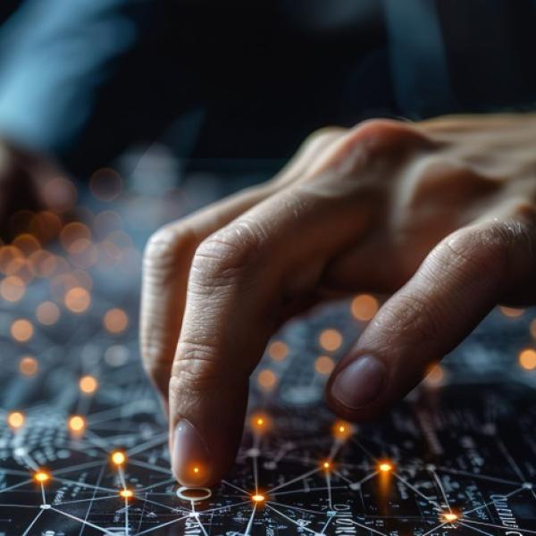 Two hands type on wired lights