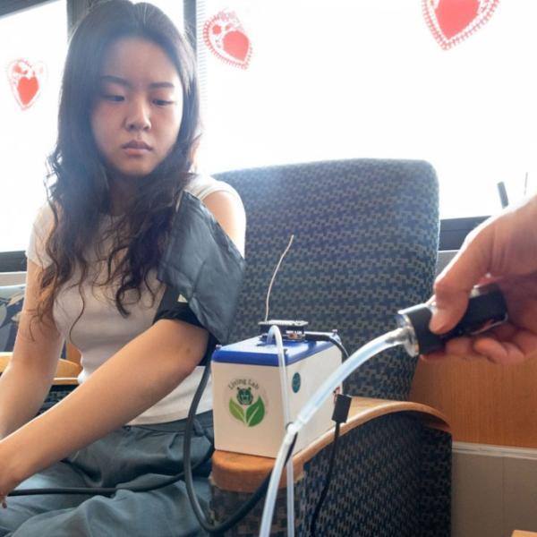 Students transmit health care data without cell service, internet