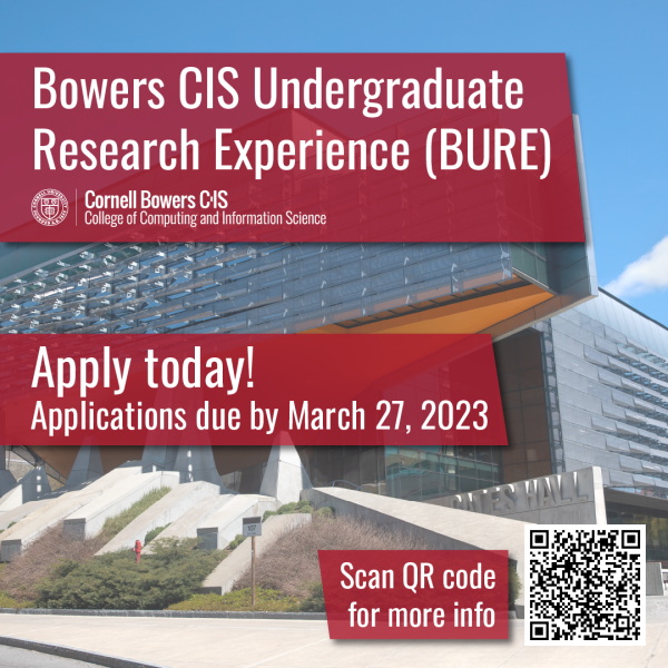 Cornell Bowers CIS expands summer research program to all majors
