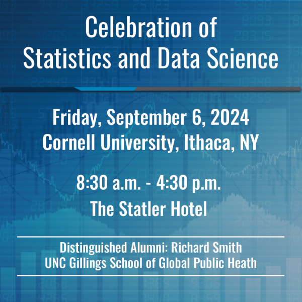 Seventh Celebration of Statistics and Data Science slated for Sept. 6