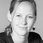 Black and white photo of Kirstin Petersen