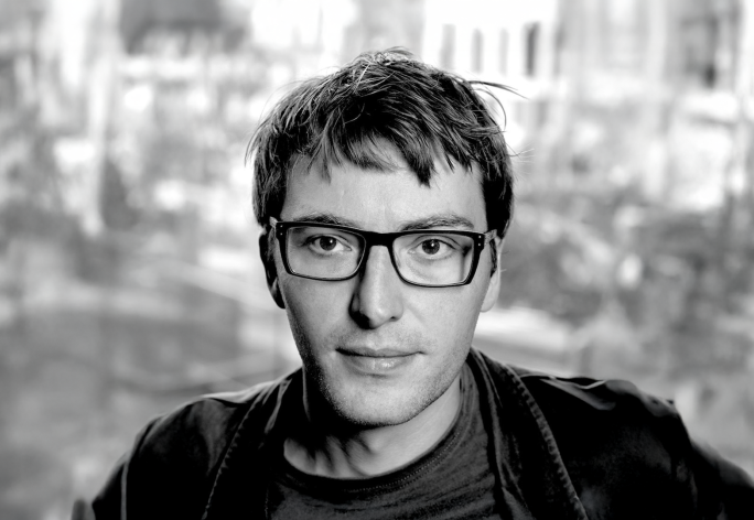 A black and white photo of Malte Jung