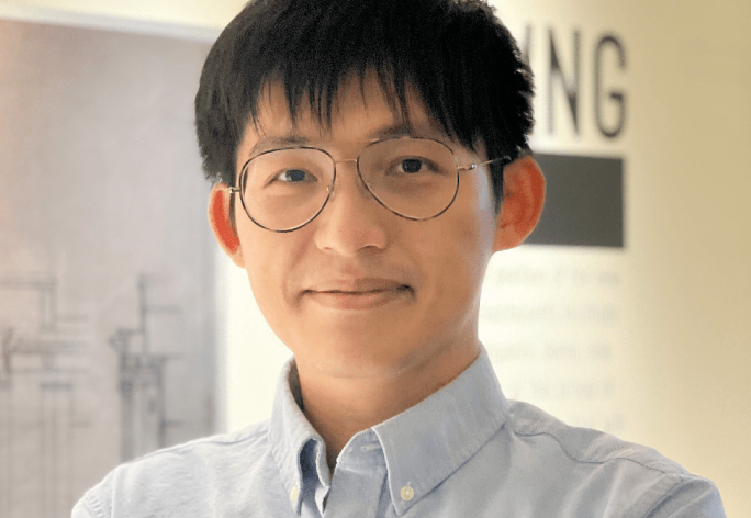  A photo of Wei-Chiu Ma, a man with black hair, glasses and a gray shirt
