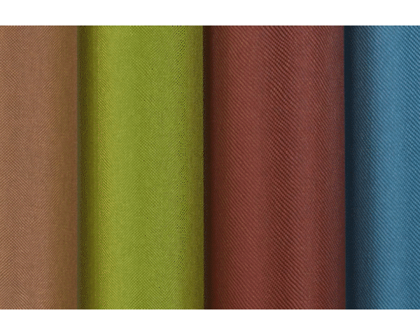 A video loop showing different fabrics.